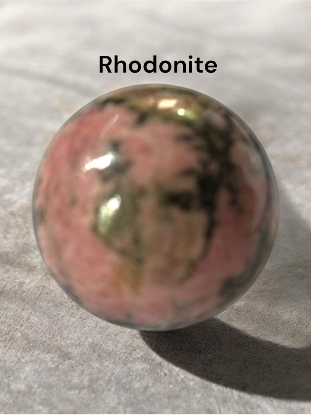 Rhodonite 39mm Sphere Pink/Grey
